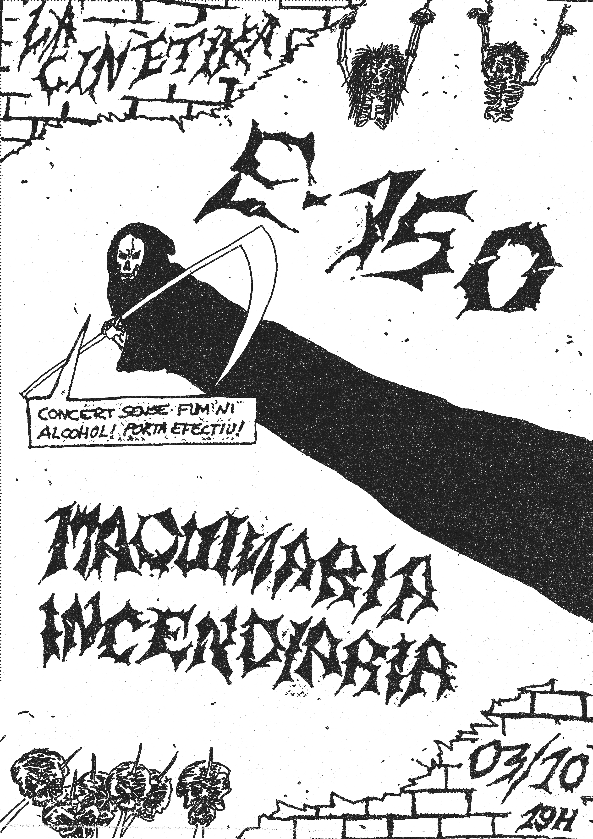 Cartell del concert d&rsquo;E-150 a La Cinètika